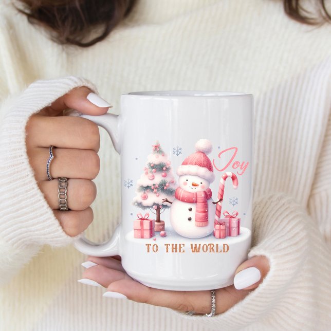 Caneca De Café Christmas Joy to the World Woman's Sweatshirt (Personalize this Joy to the world coffee mug. )