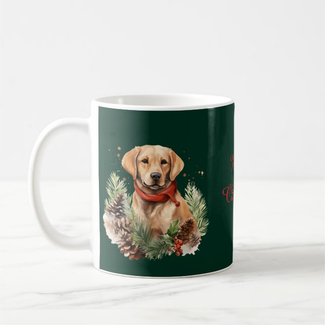 Caneca De Café Christmas Labrador (Esquerda)