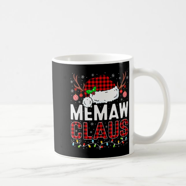 Caneca De Café Christmas Lights Memaw Claus Family Matching Xmas  (Direita)