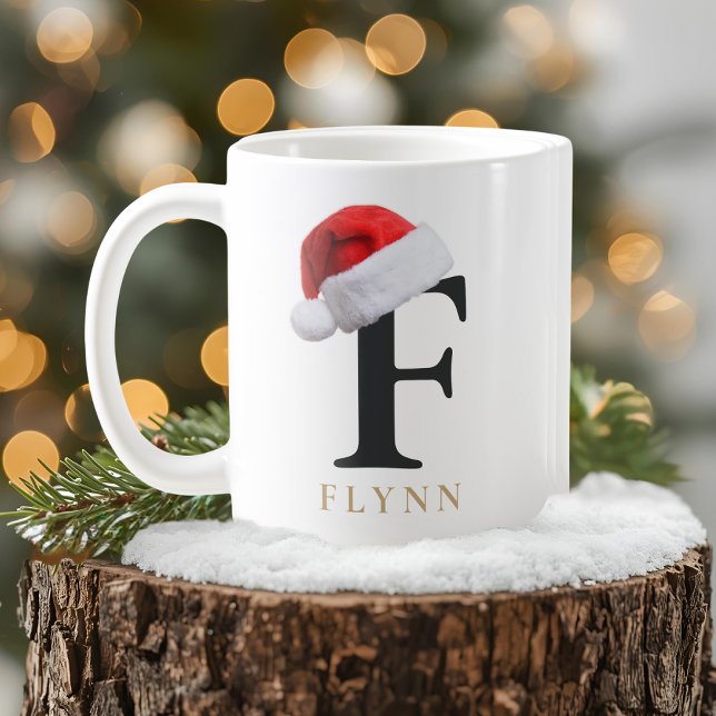 Caneca De Café Christmas Monogram Mug (Criador carregado)