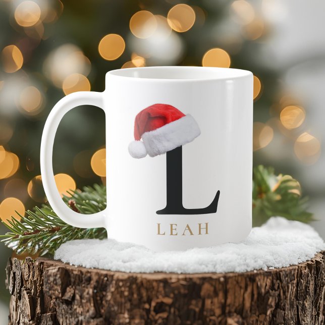 Caneca De Café Christmas Monogram Mug (Criador carregado)