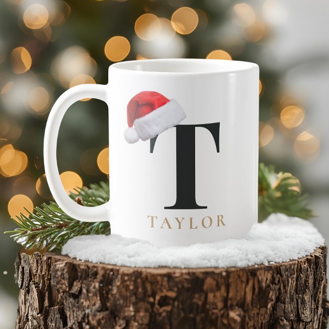 Caneca De Café Christmas Monogram Mug (Criador carregado)