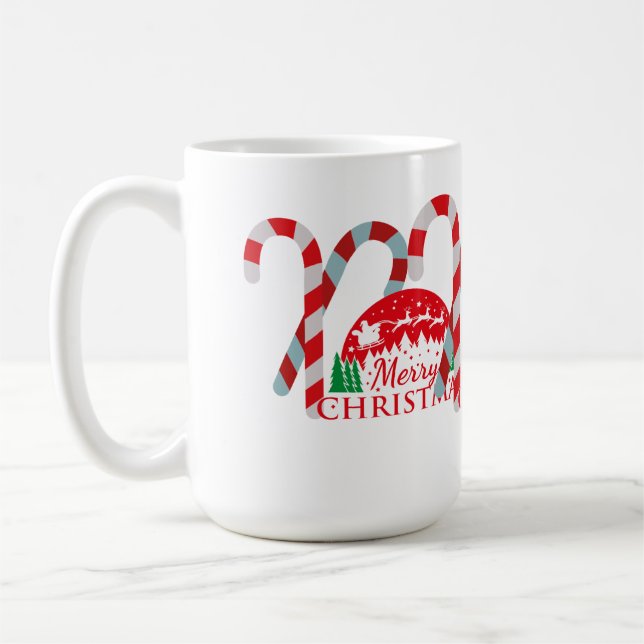 Caneca De Café Christmas Mug – Festive Holiday Coffee Cup (Esquerda)