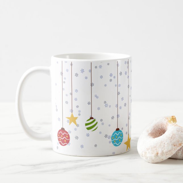 Caneca De Café Christmas Ornament  (Com Donut)
