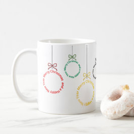 Caneca De Café Christmas Ornaments Text Design