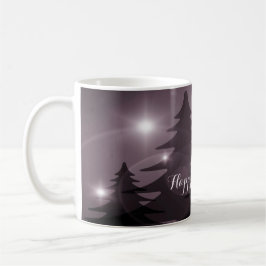 Caneca De Café Christmas Party Pink Trees Holiday Winter Elegant