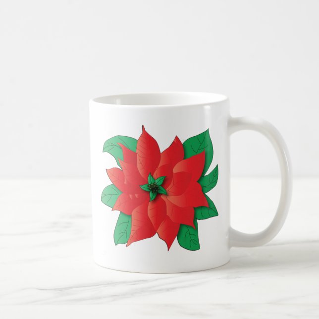 Caneca De Café Christmas Poinsettia Mug (Direita)