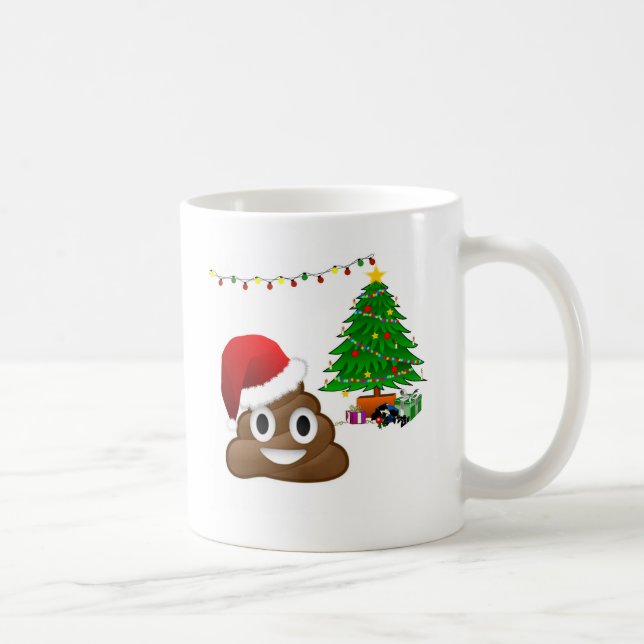Caneca De Café christmas poo emoji (Direita)