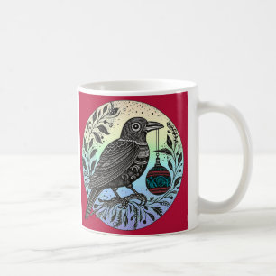 Caneca De Café Christmas Raven