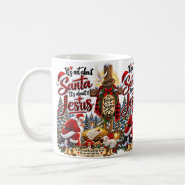 Caneca De Café Christmas Santa Jesus Merry Christmas Mug