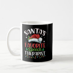 Caneca De Café Christmas Speech Therapy Santa's Favorite Speech T
