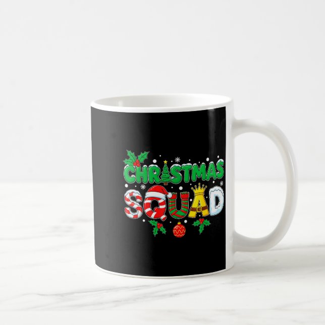 Caneca De Café Christmas Squad Santa Dabbing Elf Family Matching  (Direita)