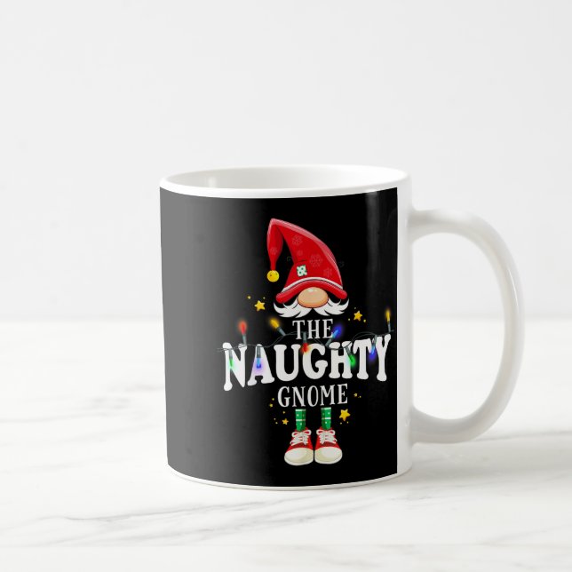 Caneca De Café Christmas The Naughty Gnome X-mas Matching Pjs  (Direita)