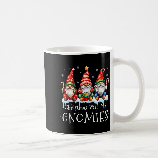 Caneca De Café Christmas With My Gnomies Buffalo Plaid Gnome Fami (Direita)