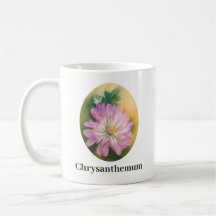Chrysanthemum Pink e Cream Pastel Floral