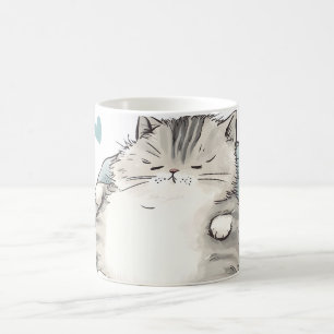 Caneca De Café Chubby Cat Chill Vibes