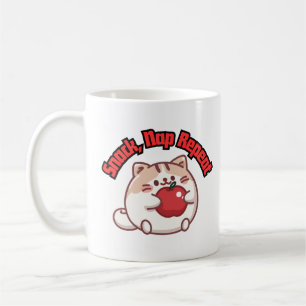 Caneca De Café Chubby Gato Kawaii Design Mug