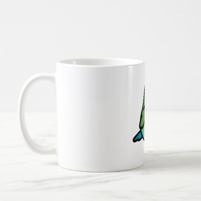 Caneca De Café Chubby Seagreen Peach-face Lovebird (Esquerda)