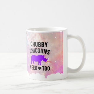 Caneca De Café Chubby Unicorns Mug Rhinno