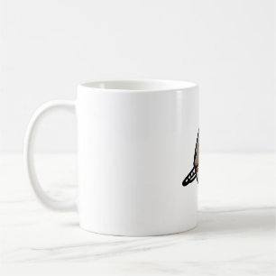 Caneca De Café Chubby Zebra Finch com Pé Laranja