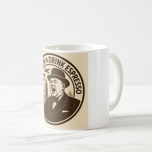 Caneca De Café Churchill Espresso (Frente Esquerda)