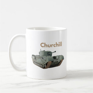 Caneca De Café Churchill WW2 British Tank