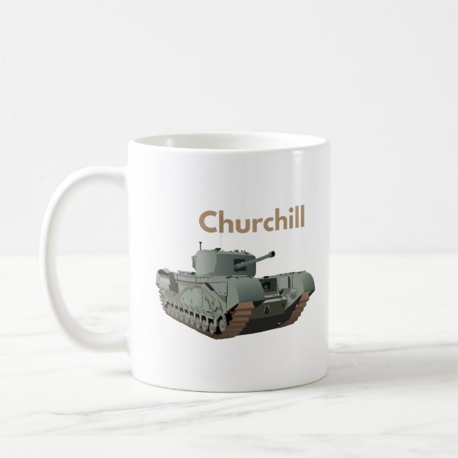 Caneca De Café Churchill WW2 British Tank (Esquerda)
