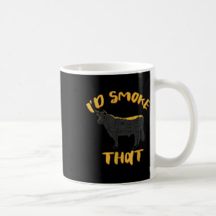 Caneca De Café Churrasco De Vaca Grelando Carne Engraçada Sobe Hu