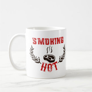 Caneca De Café CHURRASCO, Fumaça e Grill - Fumante Quente
