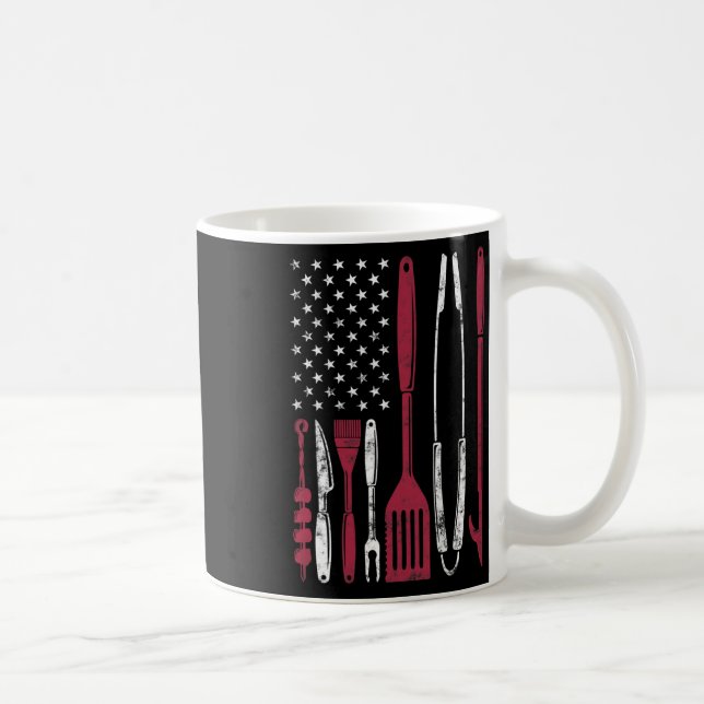 Caneca De Café Churrasco Fumante De Chef De Chef De Chef De Fumaç (Direita)