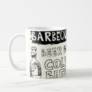 Caneca De Café Churrasco Louco: Arte de Rabisco