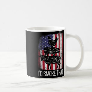 Caneca De Café Churrasco Usa Flag Eu Fumaria Aquele Botão De Fran