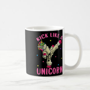 Caneca De Café Chutar Como Uma Mulher Motivacional Unicórnio Kara