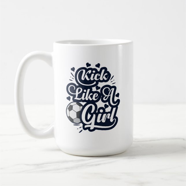 Caneca De Café Chutar Como Uma Rapariga (Esquerda)