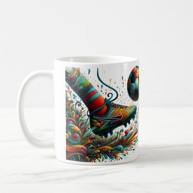 Caneca De Café Chute de Futebol Grafitti (Esquerda)