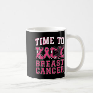 Caneca De Café Chute o Cancer de mama Sensibilização Futebol Rosa