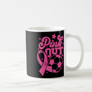 Caneca De Café Chute Rosa Para Futebol de Cura de Câncer de Mama
