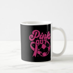 Caneca De Café Chute Rosa Para Uma Cura Futebol Câncer de Mama Ro