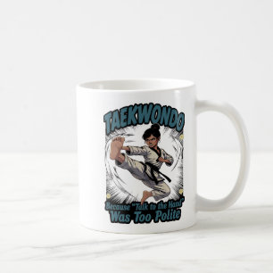 Caneca De Café Chute Voador Divertido Feminino Taekwondo