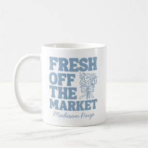 Caneca De Café Chuva de Amor: Bridal Shower Azul Caprichoso