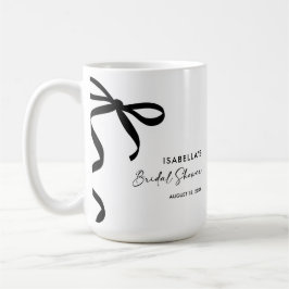 Caneca De Café Chuva de Arroz com Laço Preto: O Casamento dela