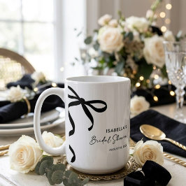 Caneca De Café Chuva de Arroz com Laço Preto: O Casamento dela