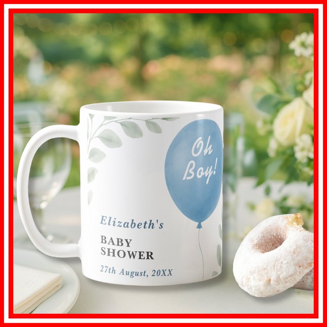 Caneca De Café Chuva de Bebê Menino (Criador carregado)