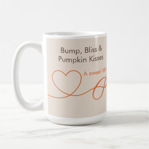 Caneca De Café Chuva de Bebê Pequena Abóbora – Outono Chic