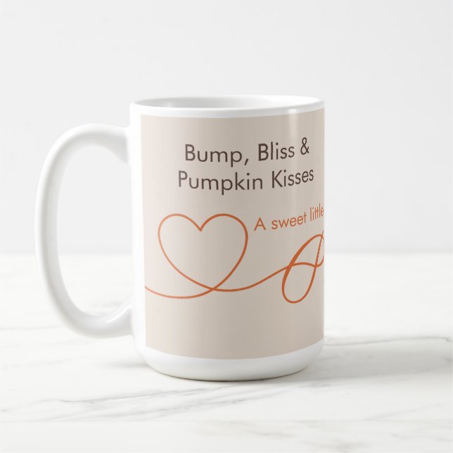 Caneca De Café Chuva de Bebê Pequena Abóbora – Outono Chic (Esquerda)