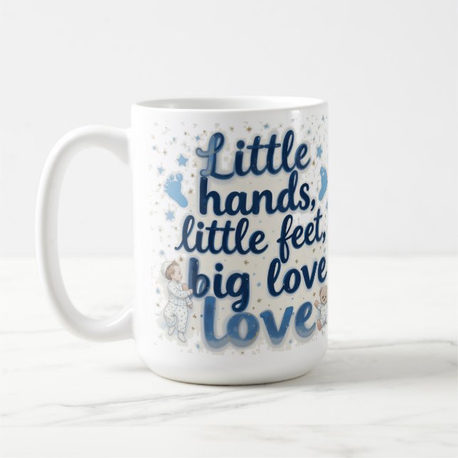 Caneca De Café Chuva de bebê pezinhos  (Esquerda)