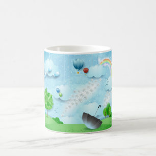 Caneca De Café Chuva de Flores