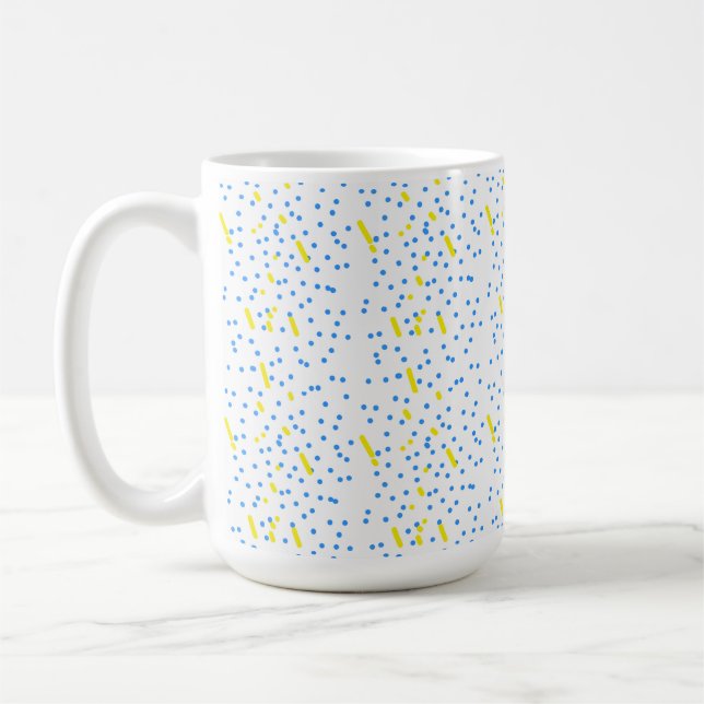 Caneca De Café Chuva de Meteoros Blue Dots (Esquerda)