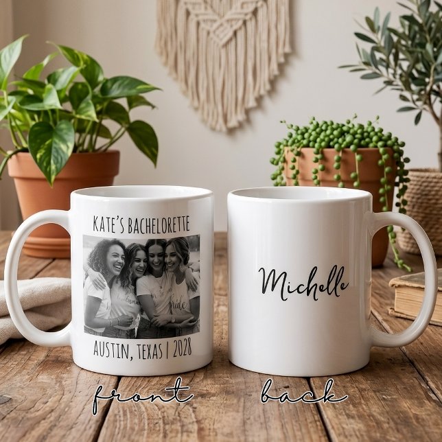 Caneca De Café Chuva de Presentes de Noiva | Festa de Despedida d (Custom Bachelorette Party Mug Gift for Bridesmaids | Personalized Wedding Keepsake Coffee Mug Gift)