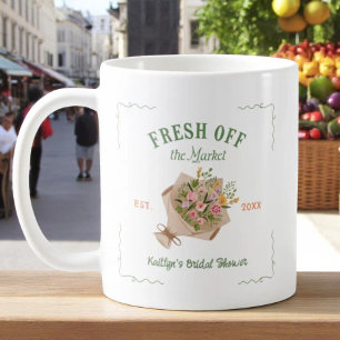 Caneca De Café Chuva de Presentes de Noiva Fresh Off The Market F